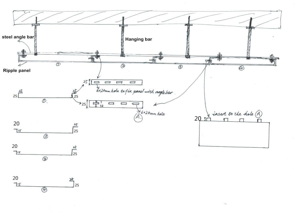 Ripple ceiling_drawing